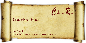 Csurka Rea névjegykártya